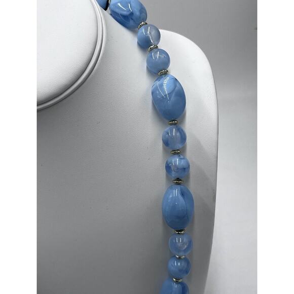 Vintage Hong Kong Swirl Dimension Genuine Lucite One Strand Necklace Tags New - Picture 3 of 12